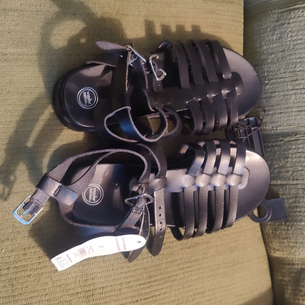 Modern Society Black Strappy Sandals‎